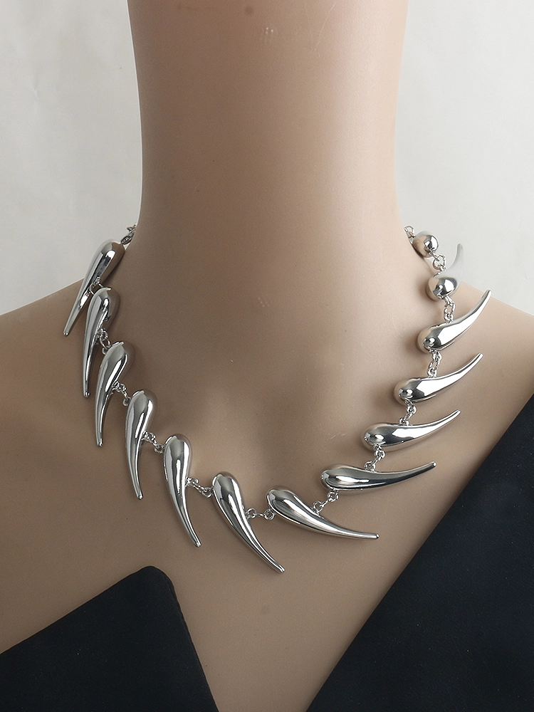 【32Dawn】STINGER NECKLACE ★NCT JISUNG着用★ Silver Spike Chain Necklace | Jisung - Stray Kids - Fashion