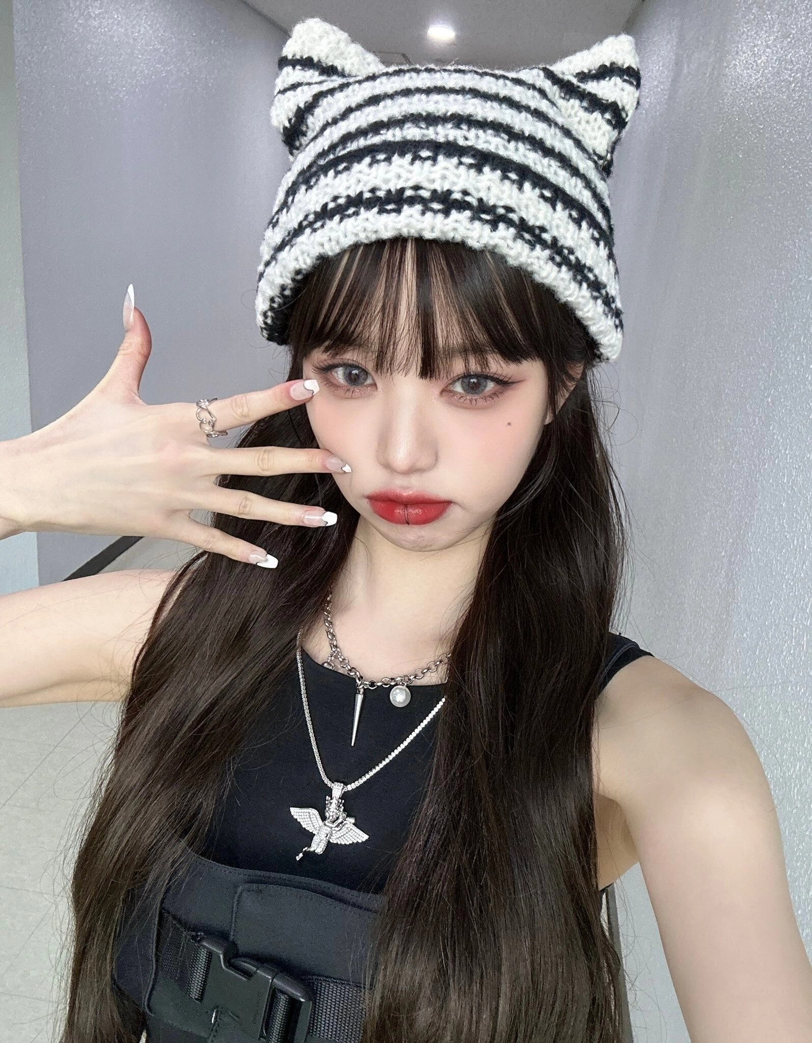 [New Era]★韓国人気★LE SSERAFIM ANGORA BASIC BEANIE LE SSERAFIM x New Era Authentic Basic Beanie Angora White