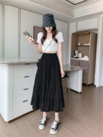 Black Flowy Long Skirt | Yeri - Red Velvet - Fashion Chingu