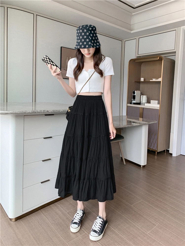 Black Flowy Long Skirt | Yeri - Red Velvet - Fashion Chingu