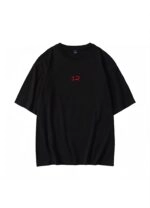 Black 12 Print T-Shirt | Jimin - BTS - Fashion Chingu