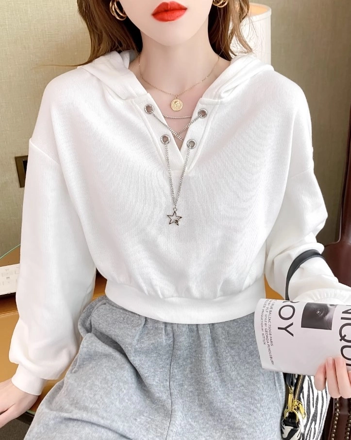 高木美佑×neith.Half Cut Over Sweat Neith Top - Crochet with Carrie