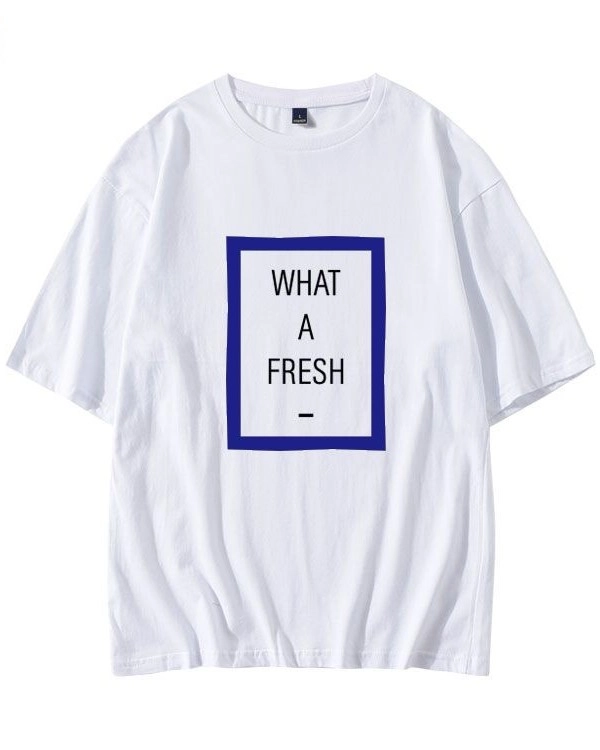☆公式☆JIN T-SHIRT WHITE White “What A Fresh” T-Shirt | Jin - BTS - Fashion Chingu