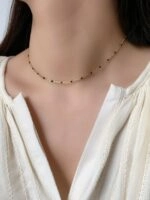 Gold Chain Beaded Necklace | Seungmin - Stray Kids - Fashion