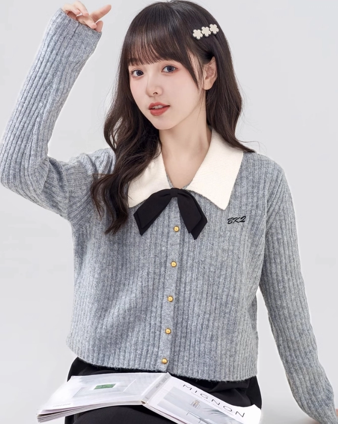 【BAON】[unisex] Shoino Over Ribbed Collar Cardigan ZW243835_ECP_FRONT_34db49c6-