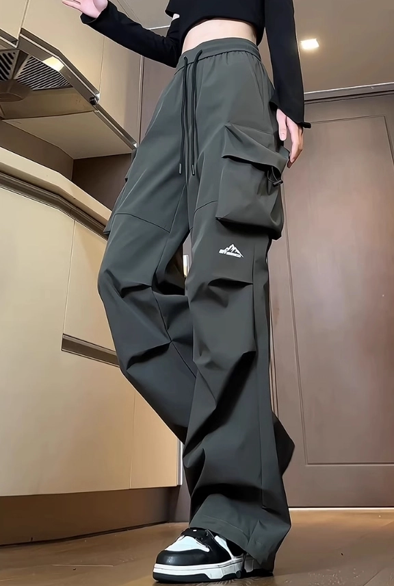 韓国発!【JUSTYOUNG】MG Flow Cargo Pants/2color Grey Water-Resistant Cargo Pants - Fashion Chingu