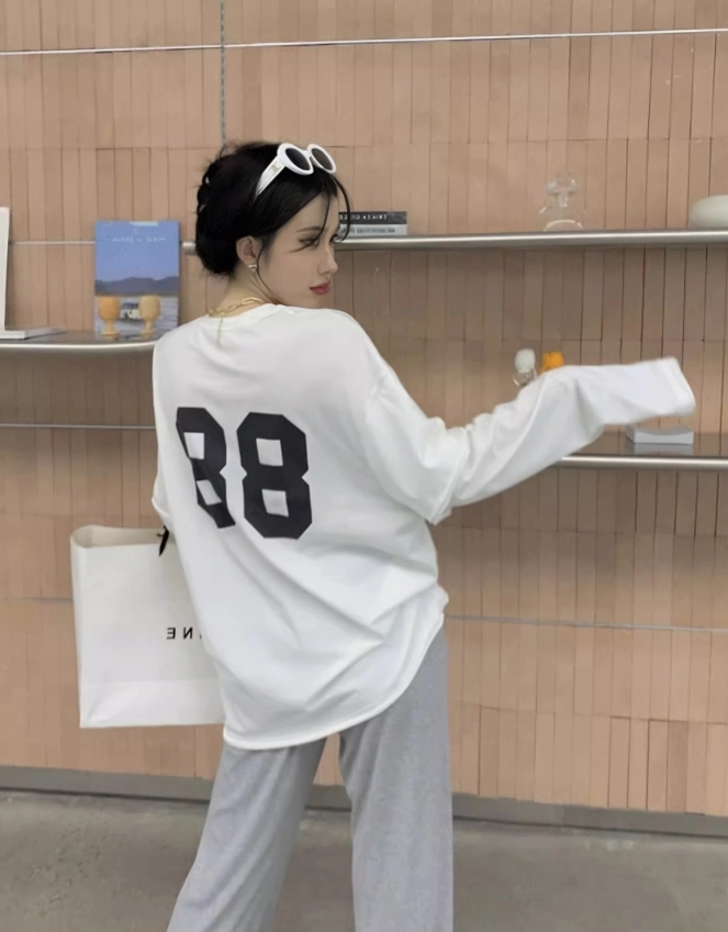 White 88 Long Sleeves T-Shirt | Hyunjin - Stray Kids