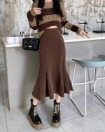 【I AM MARI】Redage Mermaid Midi Skirt Mermaid Maxi Skirt – OGLmove