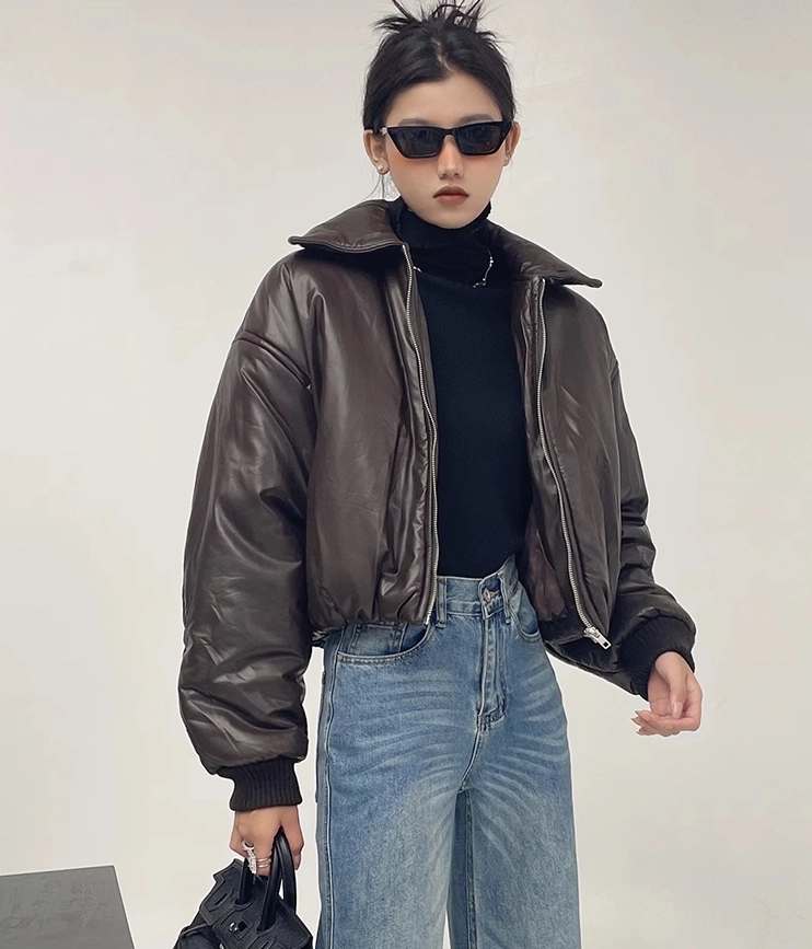 ジャケット・アウター Bibiy. JENNIE LEATHER CARDIGAN Blackpink Born Pink Jennie Kim Cropped Leather Jacket