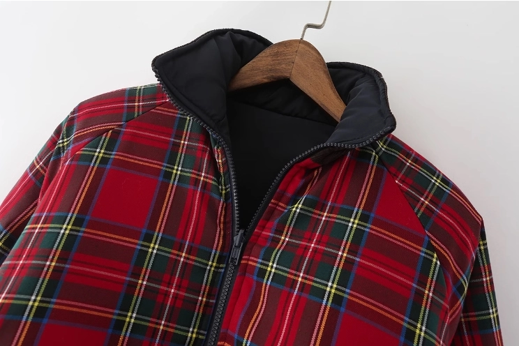 Red Reversilble Plaid Jacket | Jihoon - Treasure - Fashion