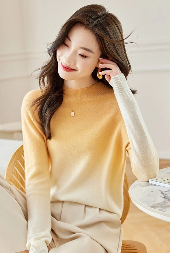 Yellow Gradient Knit Sweater | Jin - BTS - Fashion Chingu