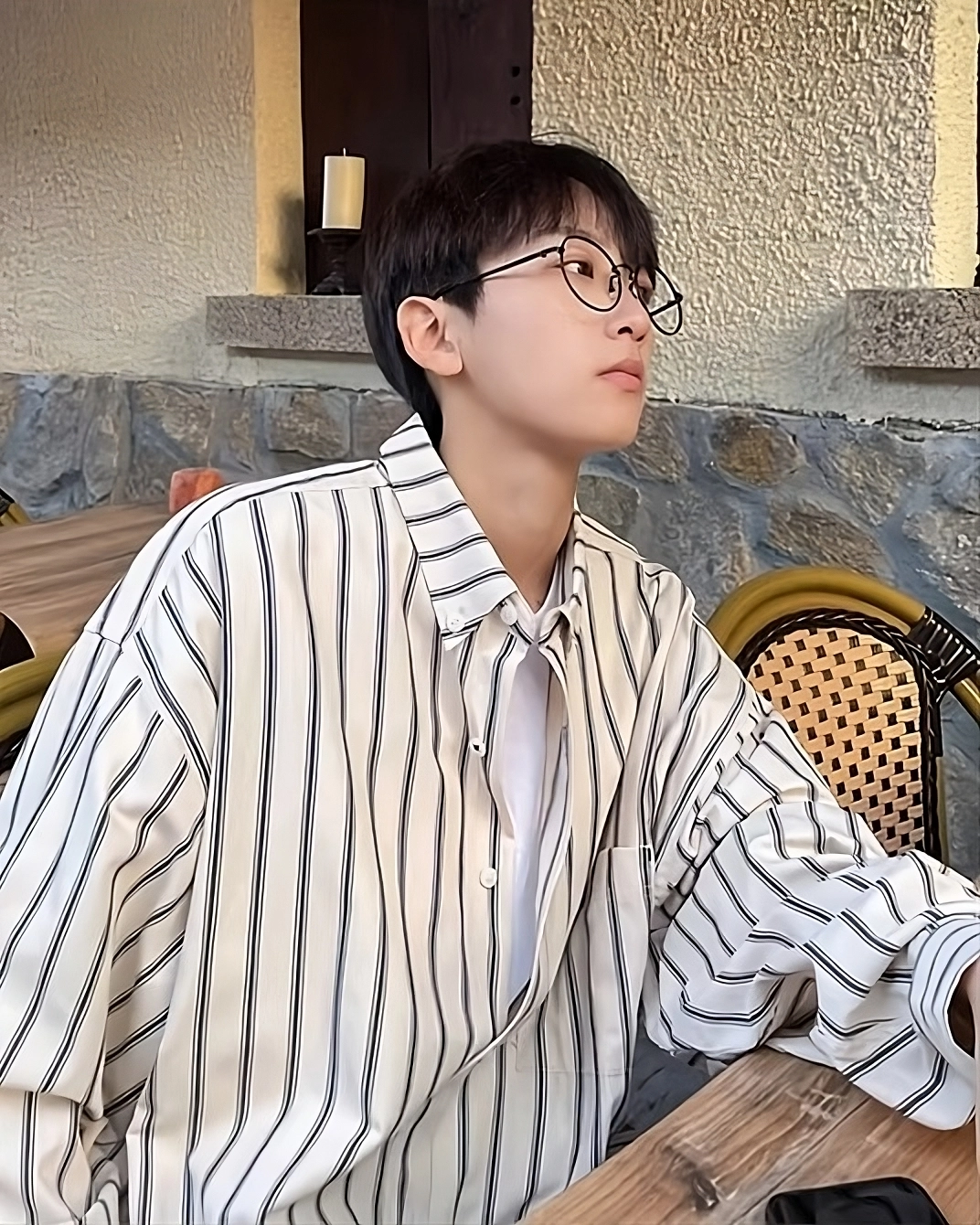 anuke Stripe Over Shirts(アイボリー) ànuke online store（アンヌーク） / Stripe Over ShirtsStripe