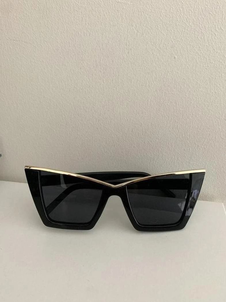 Black Cat-Eye Big Sunglasses | Hongjoong - ATEEZ - Fashion