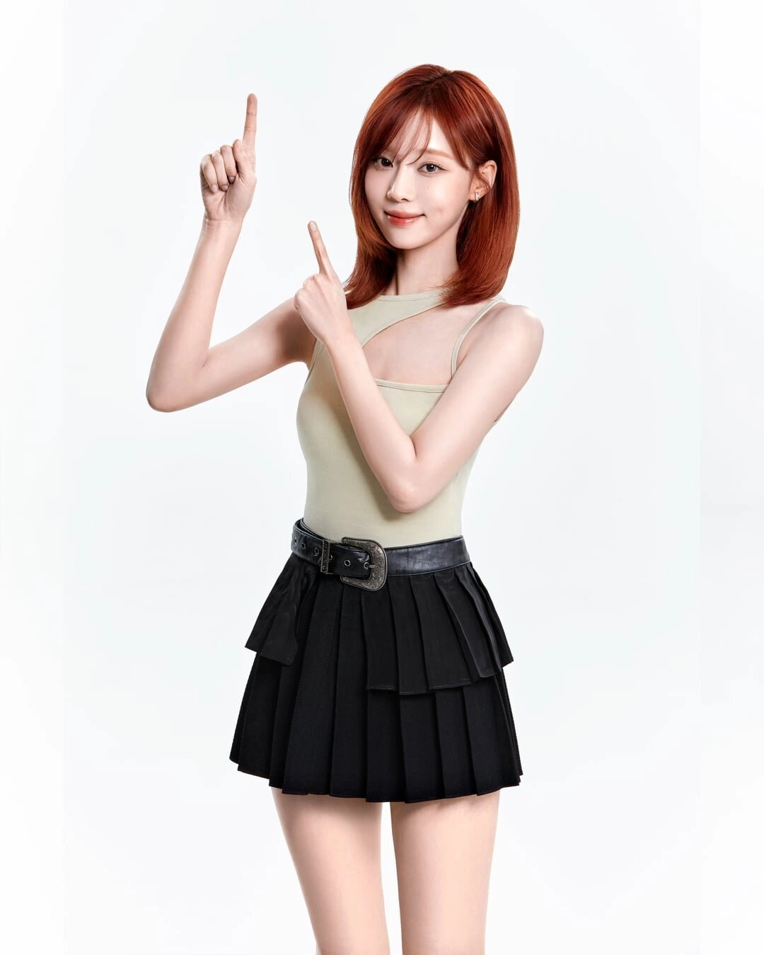 Black Double Layers Pleated Skirt | Winter - Aespa - Fashion