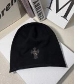 Black Cross Beanie Hat | J-Hope - BTS - Fashion Chingu