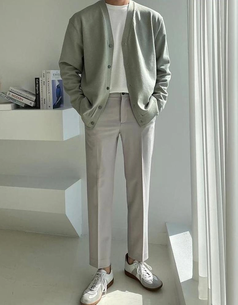 Light-Green-V-Neck-Cardigan-