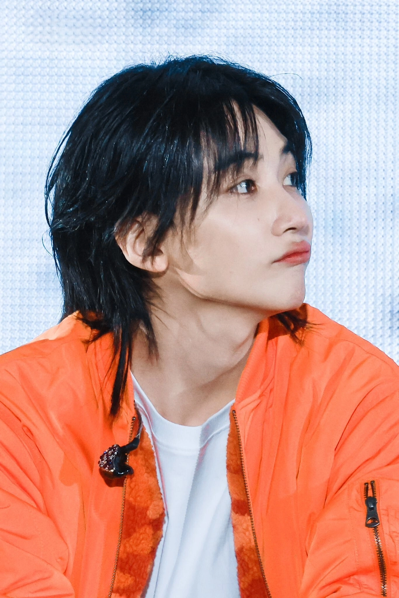 Orange Zip-Up Bomber Jacket | Jeonghan - Seventeen - Fashion Chingu