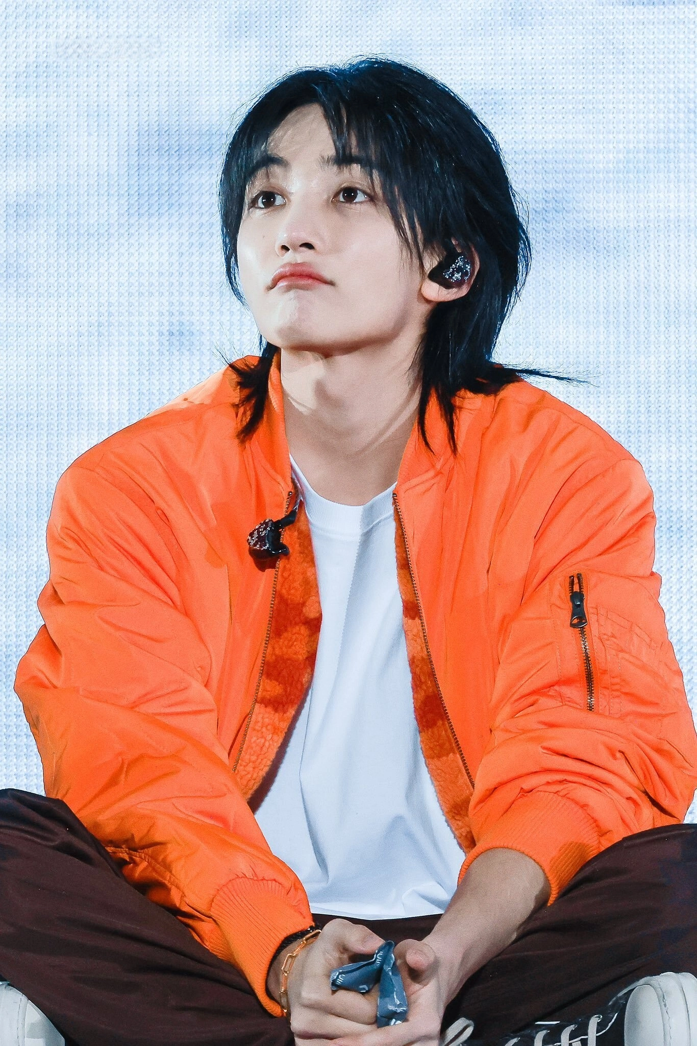 Orange Zip-Up Bomber Jacket | Jeonghan - Seventeen - Fashion