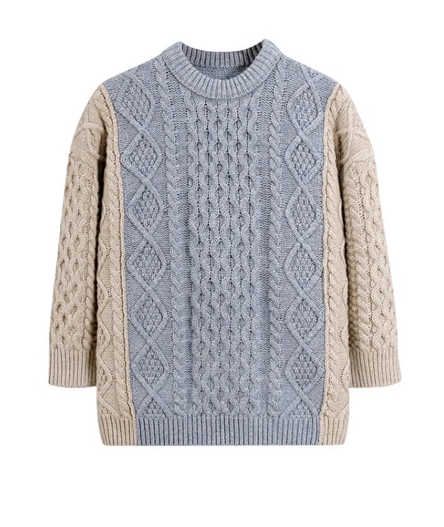 ニット・セーター IONSEOUL Tweed Like Over Knit (4color) BBJ55 Notch Collar Fringe Mix Knit Jacket | NIC+ZOE