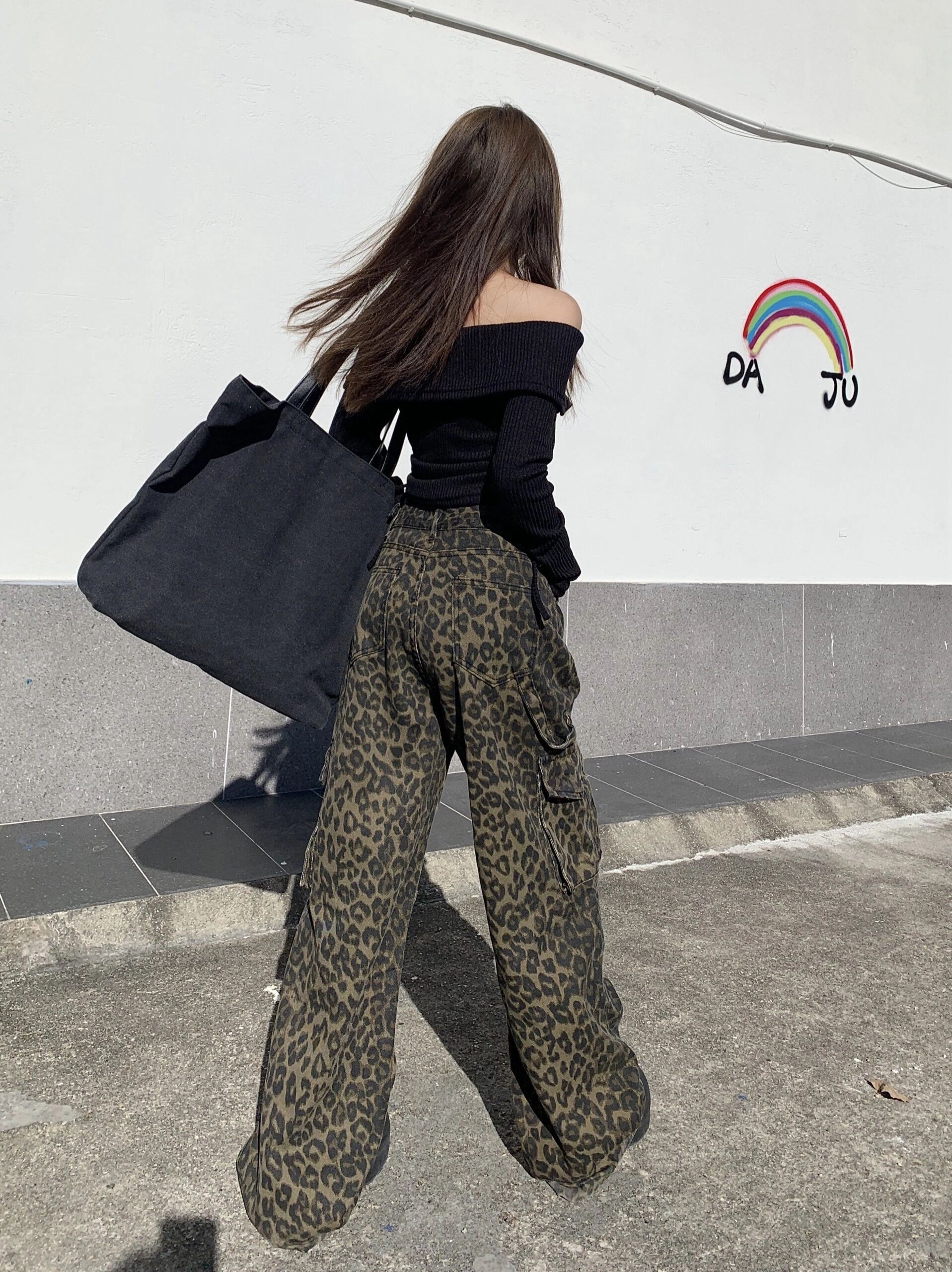 【CHERRYQUIRI】leopard lace cargo pt ♥brown Brown Leopard Print Cargo Pants | Chaeryeong - ITZY