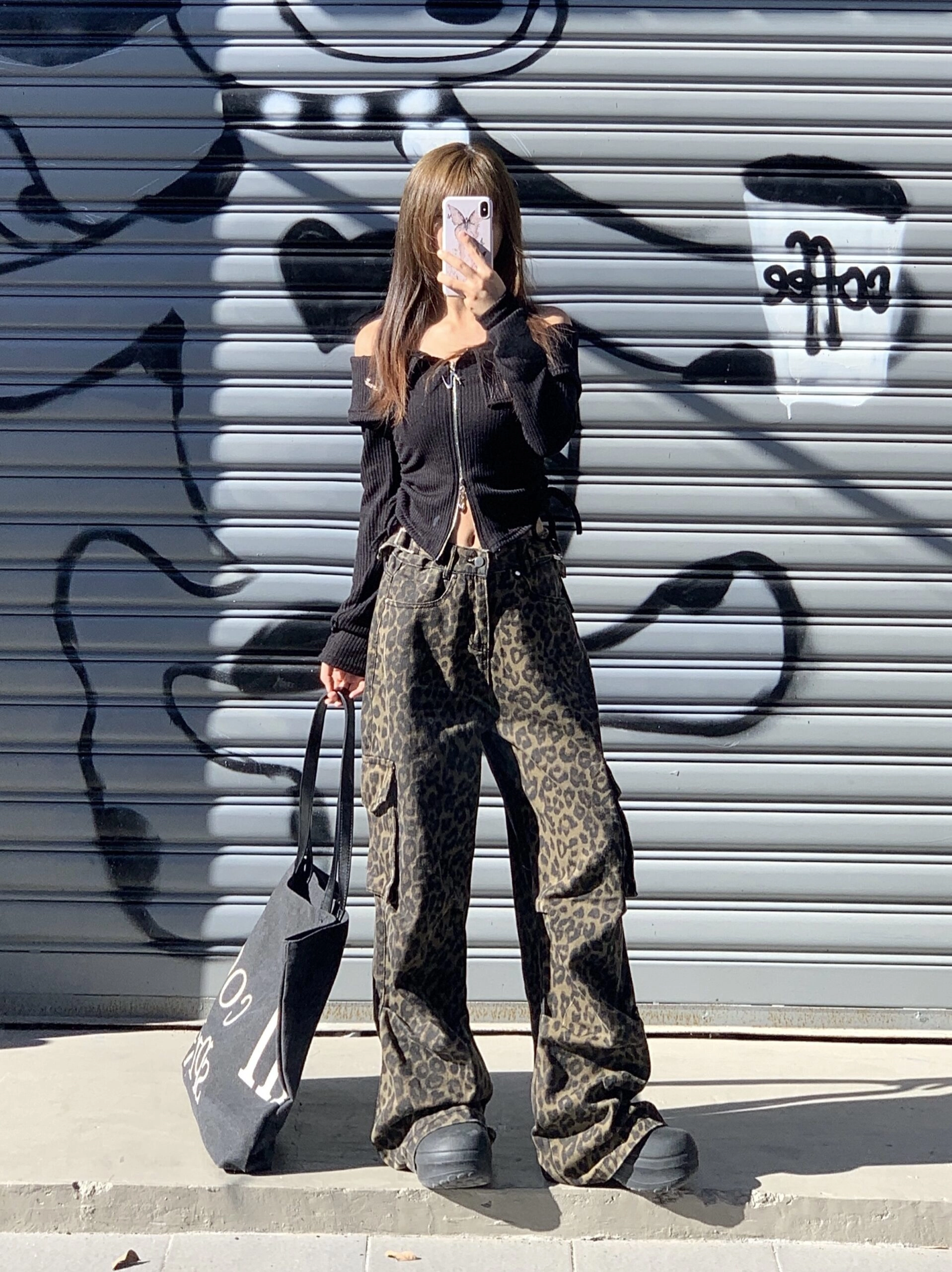 【CHERRYQUIRI】leopard lace cargo pt ♥brown Brown Leopard Print Cargo Pants | Chaeryeong - ITZY