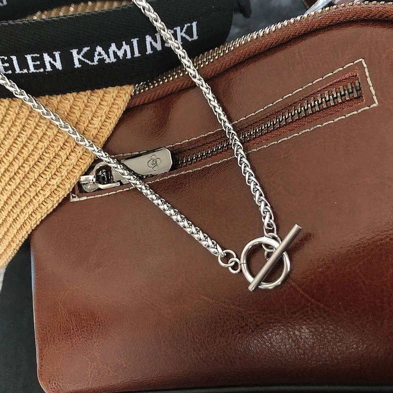 Silver Toggle Clasp Chain Necklace | Jungkook - BTS