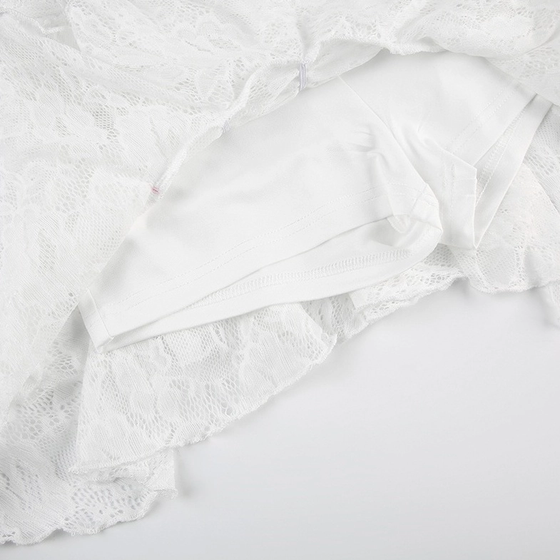 【CHERRYQUIRI】lace layered roll up denim - white 체리퀴리(CHERRYQUIRI) lace layered roll up denim - white