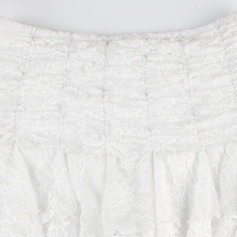 White Irregular Layered Lace Skirt | Yuna - ITZY - Fashion