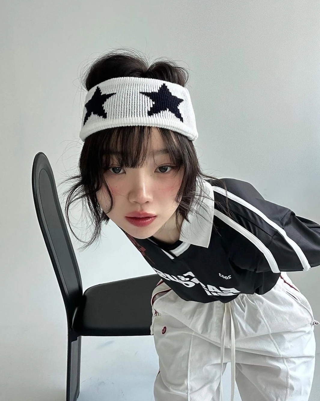 White Star Print Headband | Felix - Stray Kids - Fashion Chingu