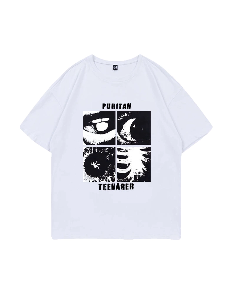 ENHYPEN - ㅇㅅ White 'Teenager' Crewneck T-Shirt | Heesung - Enhypen