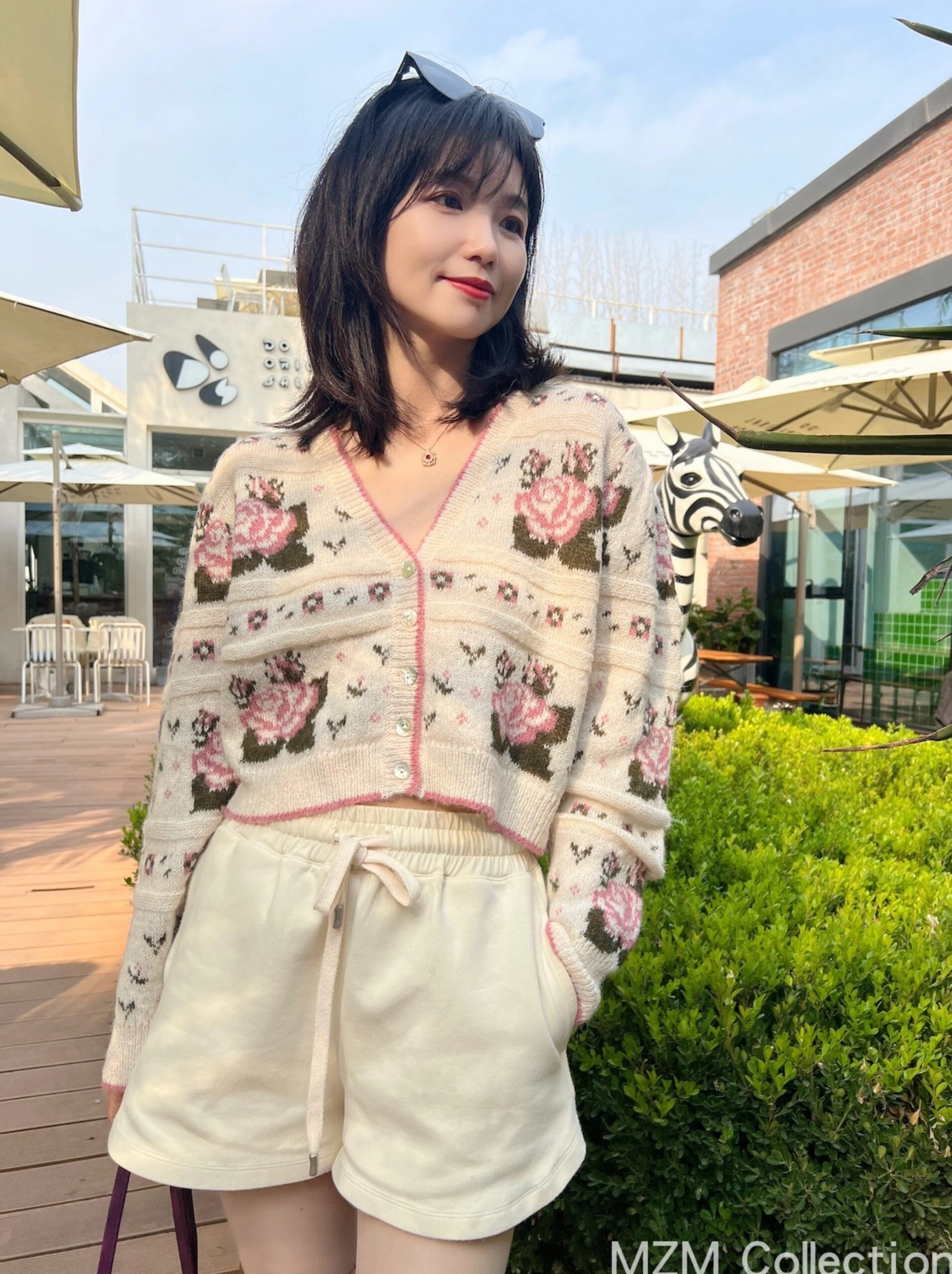 ジャケット Padded Cabel Cardigan Women's Jen Cardigan in Beige