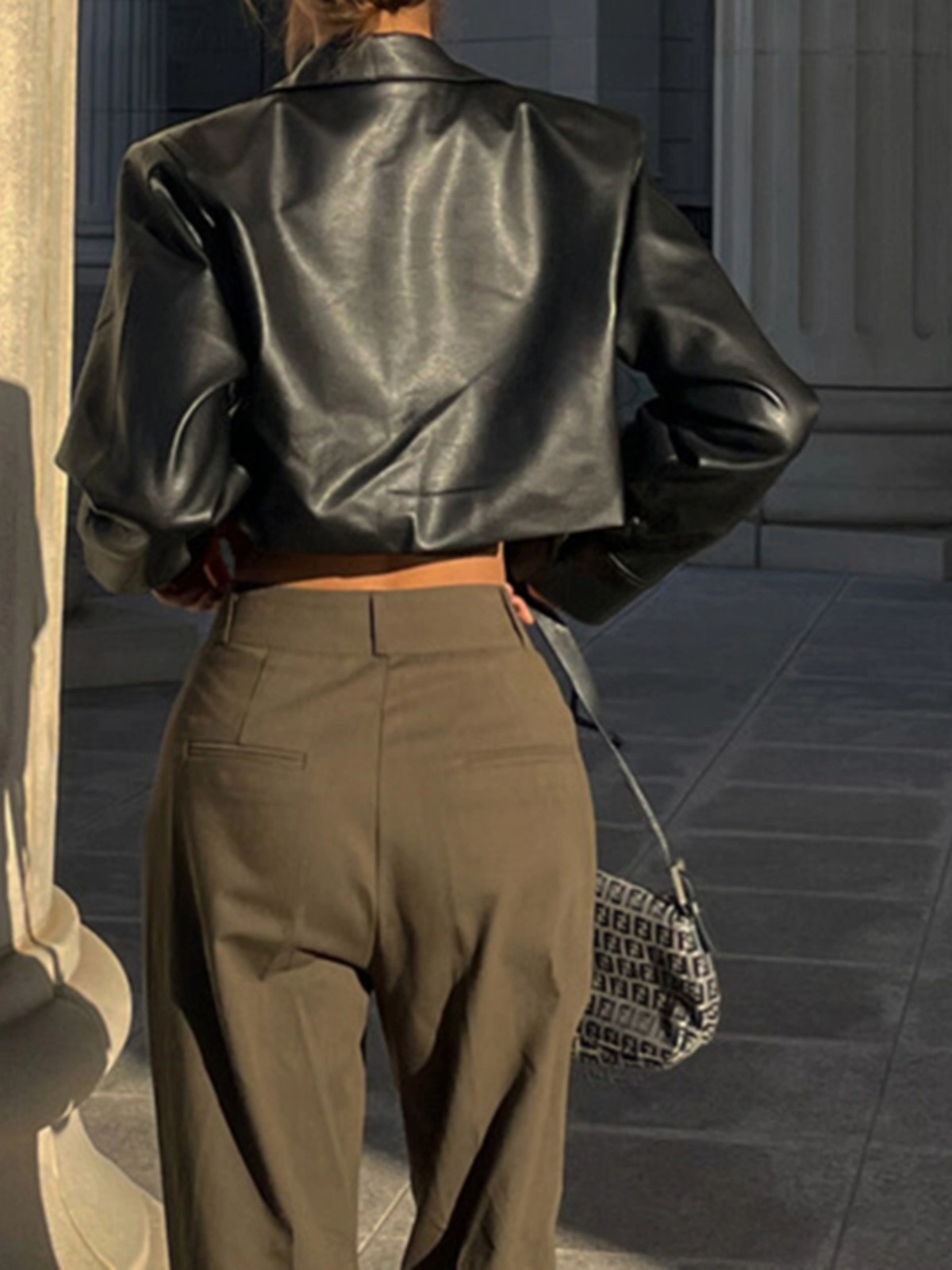 ★韓国人気★MIAE★風流 Autumn leather jacket DHgate.com:Oversized Faux Leather Biker Jacket: Vintage