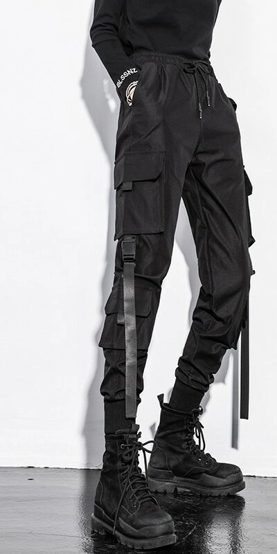 Black Slim Cargo Pants | Felix - Stray Kids - Fashion Chingu