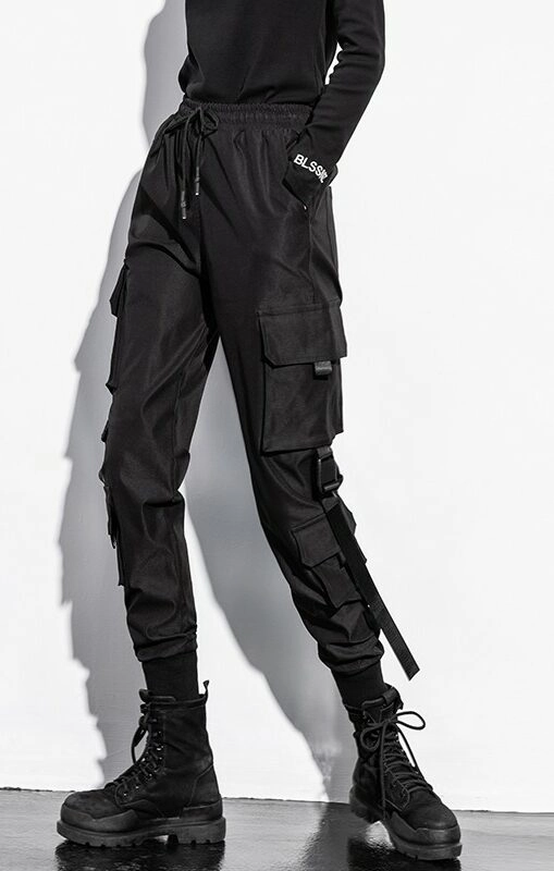Black Slim Cargo Pants | Felix - Stray Kids - Fashion Chingu