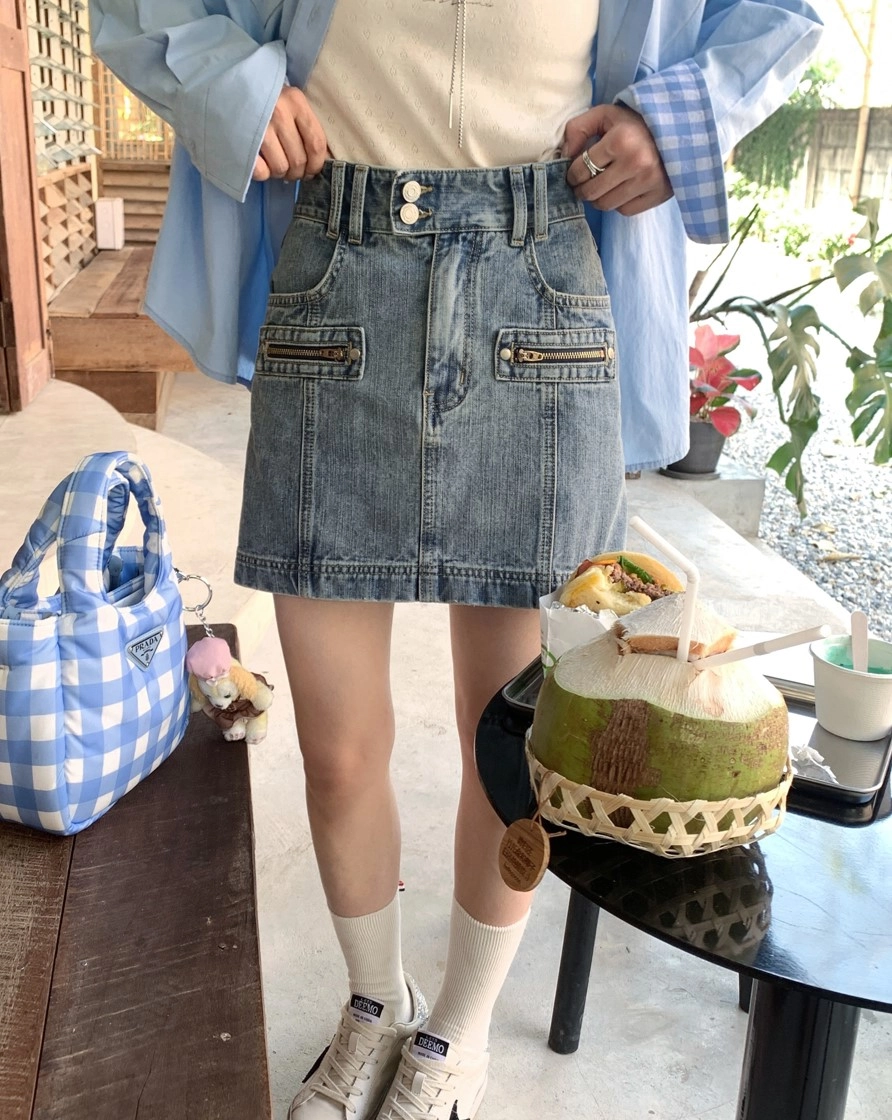ミニスカート YOUHEE TRIMMING RIBBON MINI SKIRT BLACK YOUHEE TRIMMING RIBBON MINI SKIRT 4BTR961 (YOUHEE/ミニ