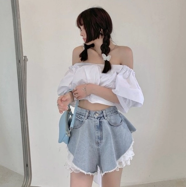 【COYSEIO】 LACE JERSEY SHORTS BLUE Cocodrilo Short - Girls' – Cotopaxi