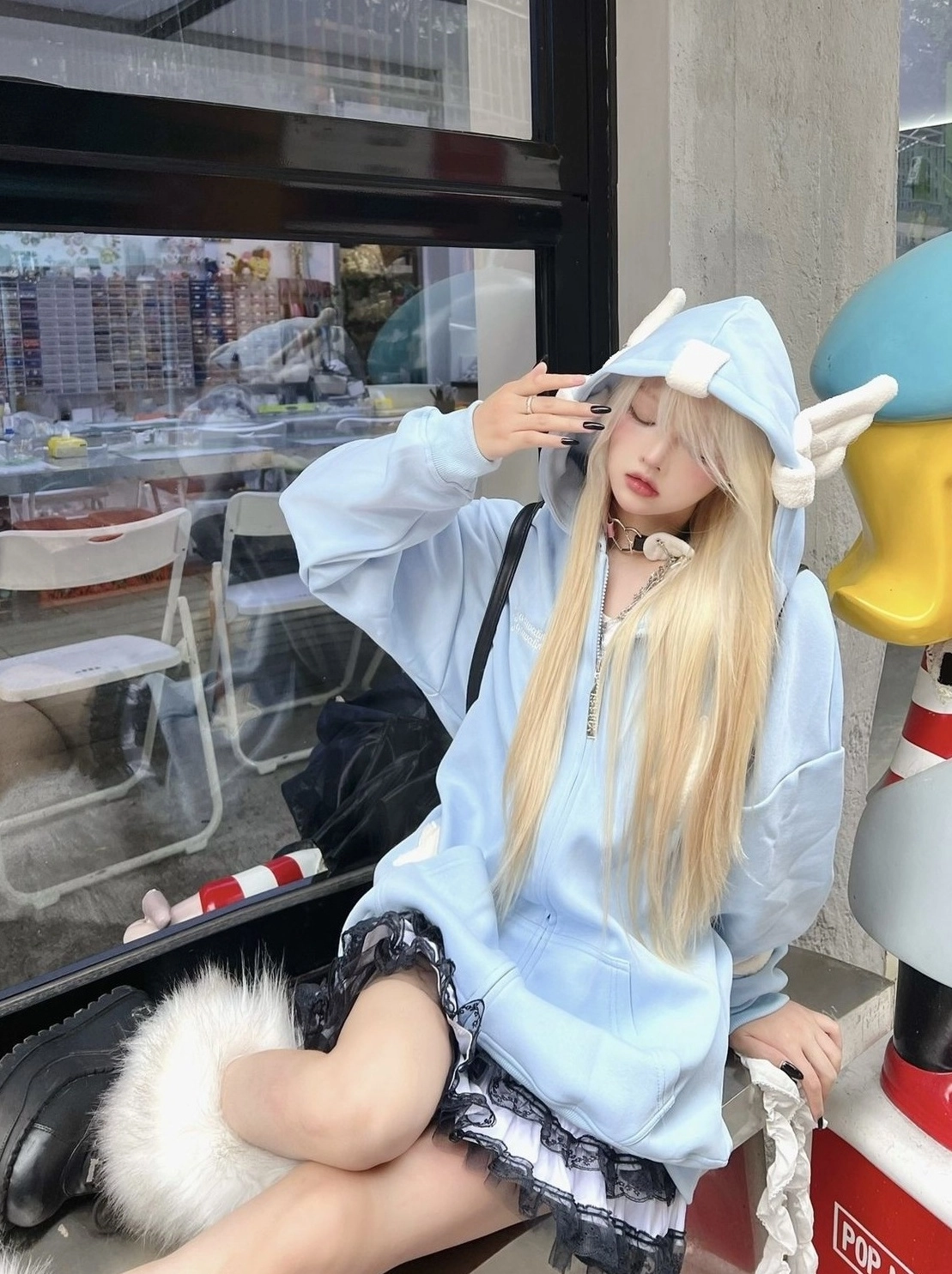 Newjeansハニ着用CFIERCE wing angel hat Newjeansハニ着用CFIERCE