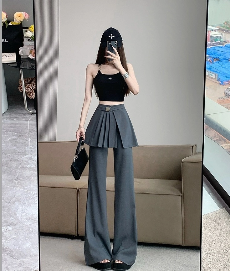 台湾発【STUDIO DOE】Bias Pleated Elastic Quarter Pants Skirt 台湾発【STUDIO DOE】Bias Pleated Elastic Quarter Pants Skirt