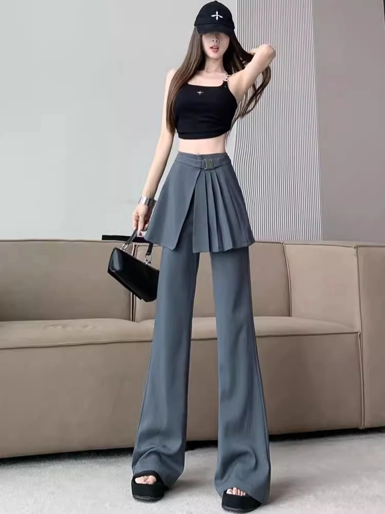スカート JNYLON STUDIOS Wide-Leg Casual Pants Skirt BXCNCKD Korean version denim skirt pants for women's loose