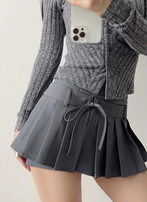 ミニスカート Siyazu SIST9040 Modern Layered Skirt_Melange Gray S881ef5d2d8394122a80d5db3ad331