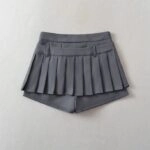 Liten リテン Softy Skort グレーサイズ2 ⭐️ 新品タグ付き！ Grey Two-Piece Illusion Pleated Skort | Seeun - STAYC