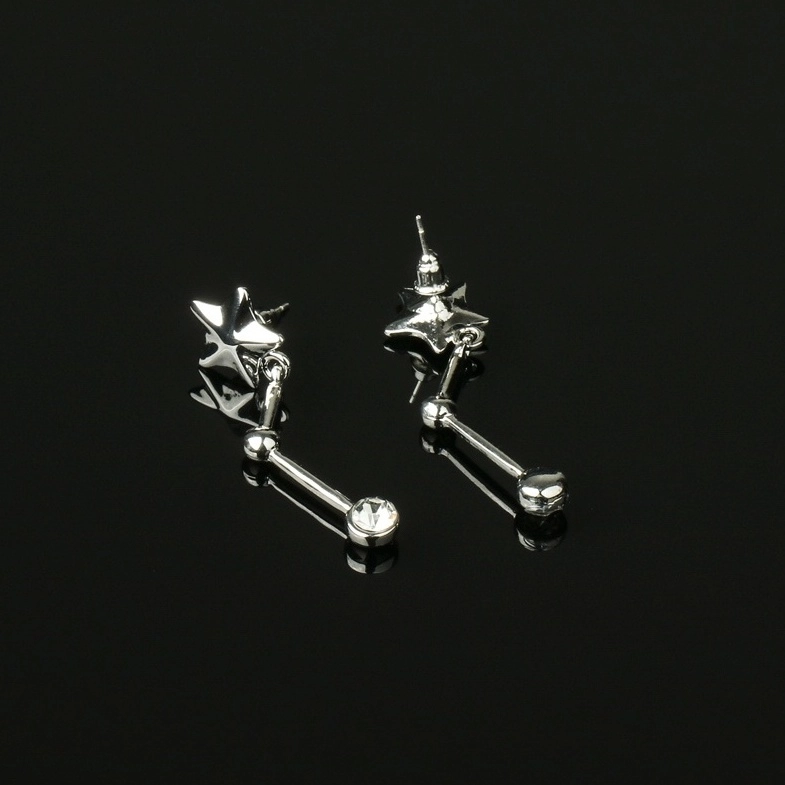Silver Star Dangle Earring | Hyunjin - Stray Kids - Fashion