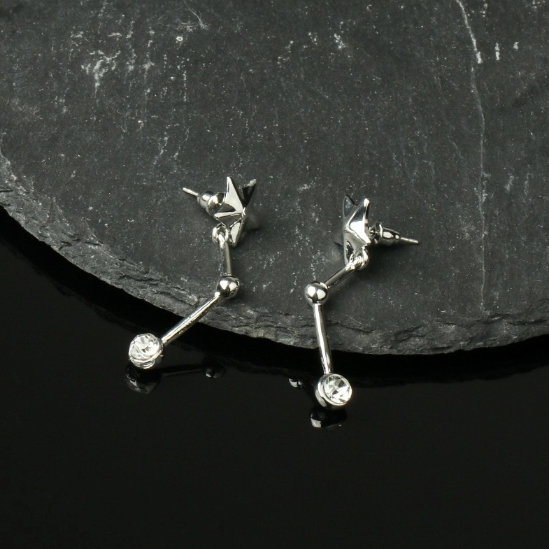 [haesool] ソヒョンジン着用☆925Silver☆GME12 Earring Silver Star Dangle Earring | Hyunjin - Stray Kids - Fashion