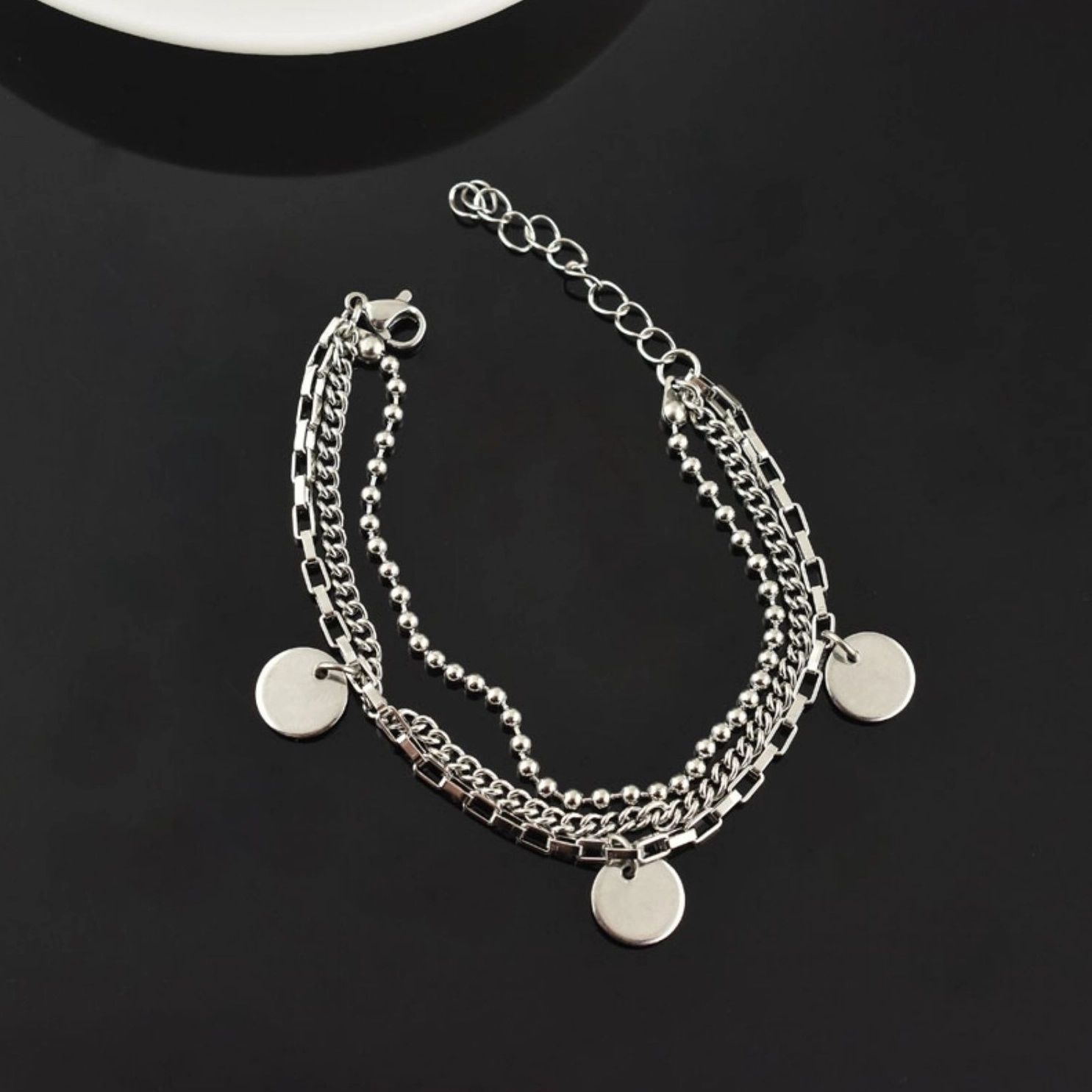 [HARANG]★BTS 着用★ Half & Half Silver Chain Bracelet BTS Jungkook with HARANG]💜 BTS Jungkook wearing HARANG