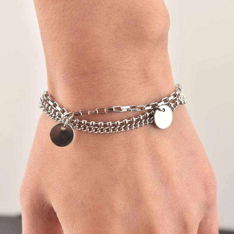 Silver Triple Layer Chain Bracelet | Jimin - BTS - Fashion