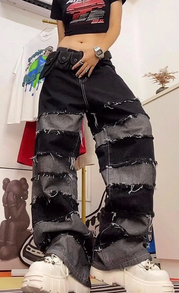 【EZKATON】★男女兼用★25SS Touch Stripe Denim Pants Black EZKATON(エズカートン) デニム・ジーパン(メンズ) - 海外通販のBUYMA
