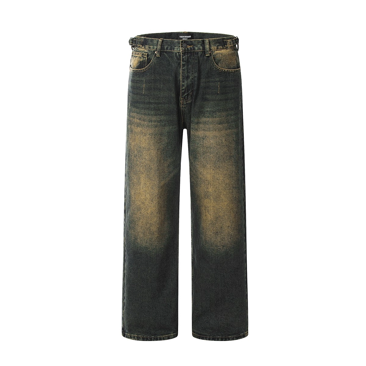 polysooem★韓国★人気★WARM STUDDED WASHED JEANS, BLACK WARM STUDDED WASHED JEANS, BLACK - polysooem