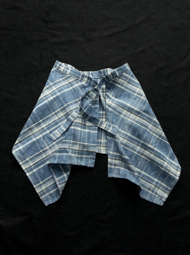Blue Plaid Wrap Flowy Wrap Skirt | IU - Fashion Chingu