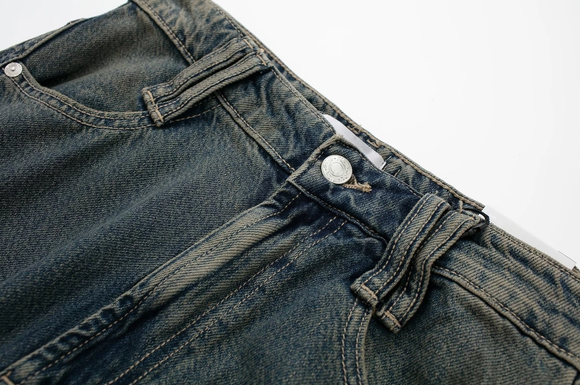 【BAON】Faming Washed Denim Cargo Pants BAON】Faming Washed Denim Cargo Pants (BAON/デニム・ジーパン