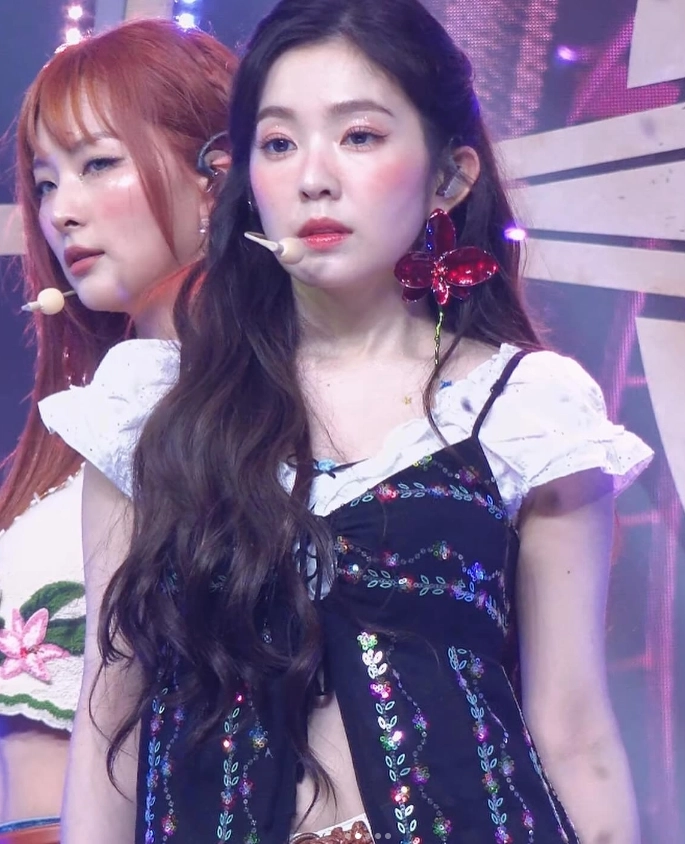 Red Stemmed Flower Earrings| Irene Red Velvet Fashion Chingu